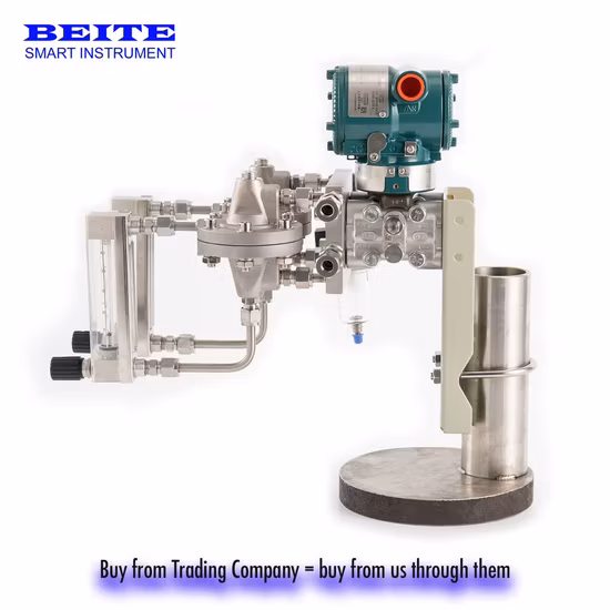 Rotámetro de tubo de vidrio y tubo de metal con purgador con válvula de flujo permanente