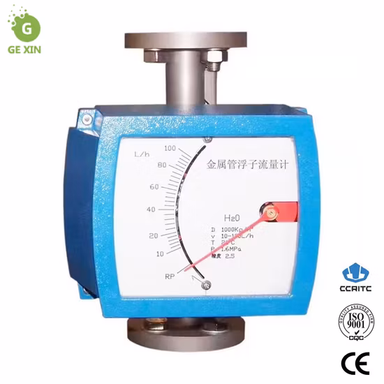 Medidor de flujo de área variable de tubo de metal
