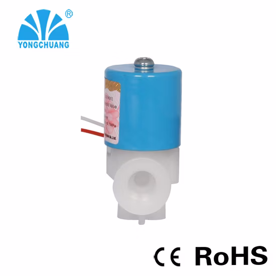 Válvula solenoide de plástico pequeña de acción directa para sistema RO