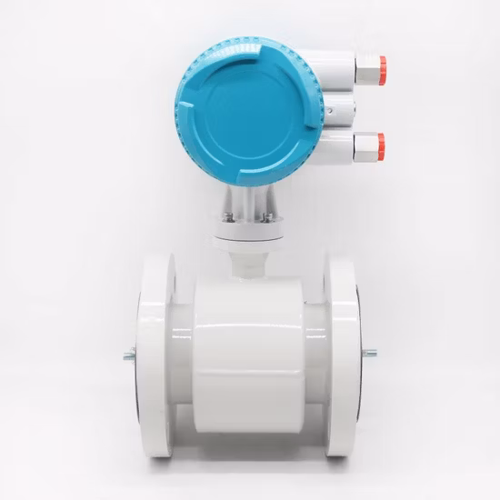 Medidor de flujo acrílico OEM, agua salada, lechada de cemento de 4 pulgadas, medidor de flujo magnético integrado para ácido
